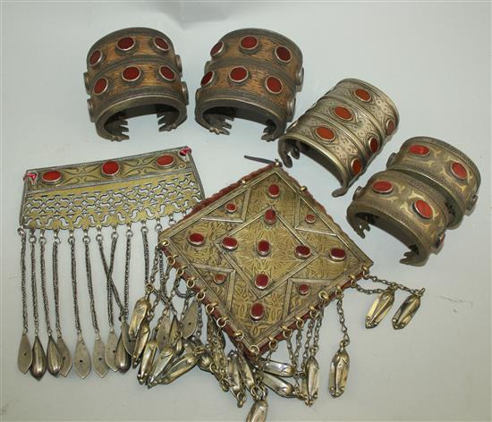 A large collection of Carakalpak Uzbekistan jewellery,